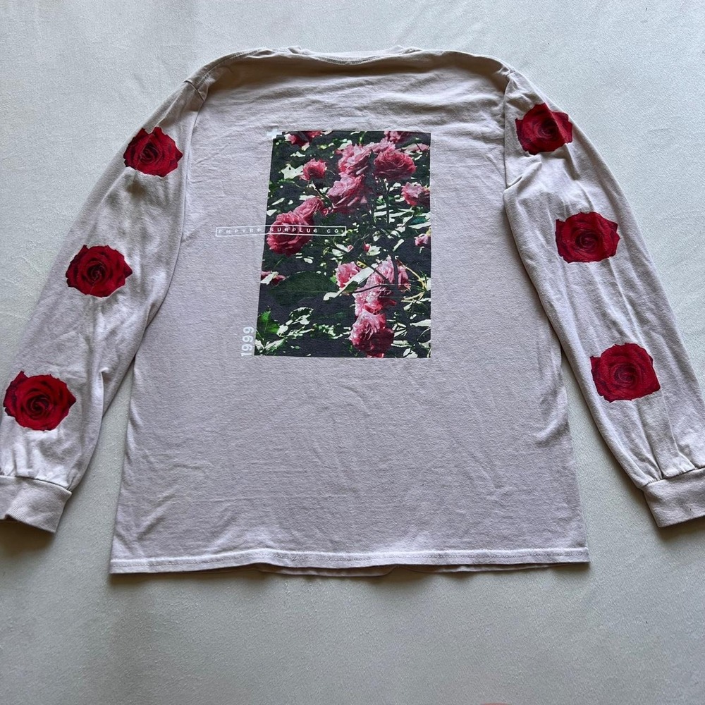 Empyre Long Sleeve Tan Beige Rose Fall Floral School Skater Indie